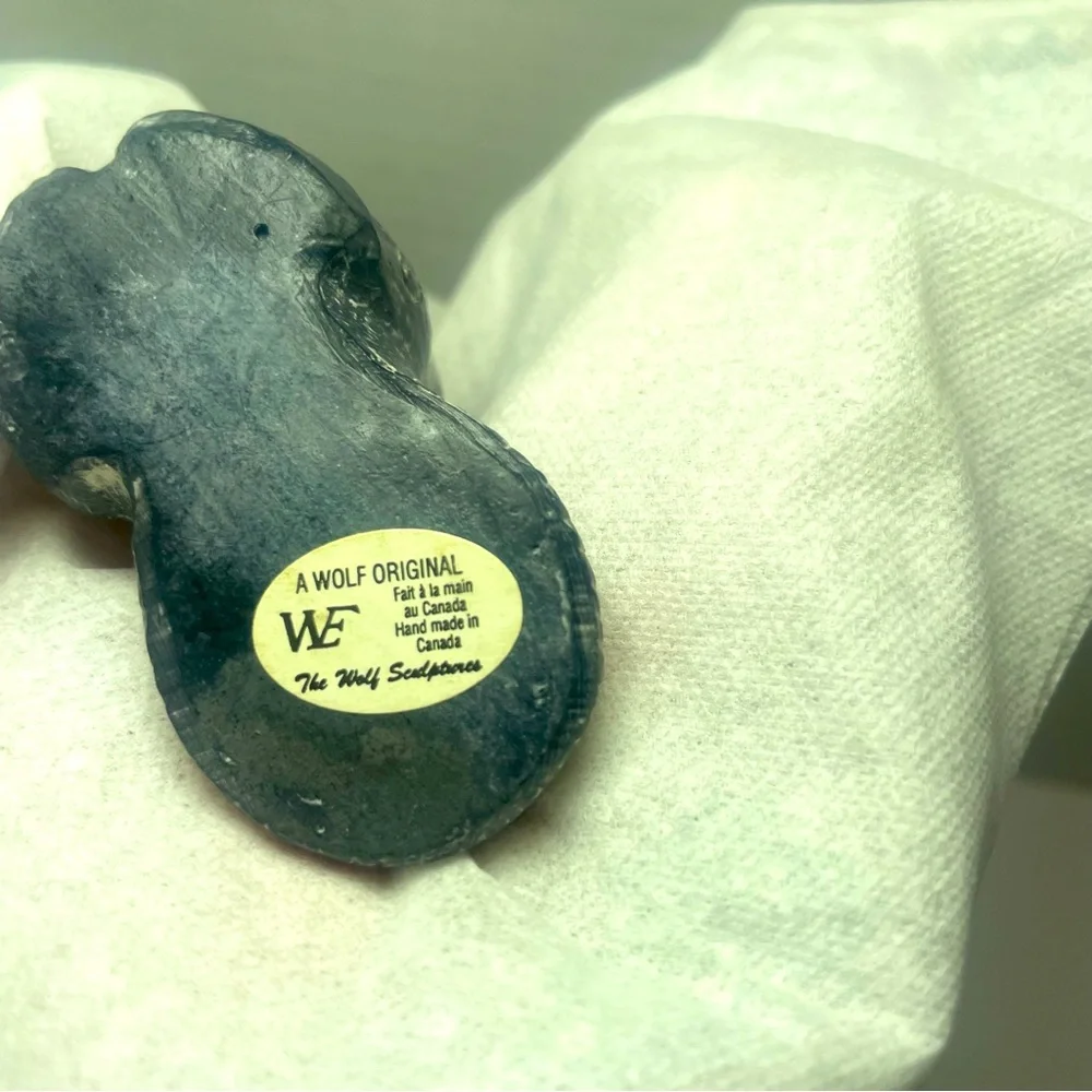 NWOT Vintage The Wolf Sculptures Canada Soapstone Beaver - Picture 10 of 16